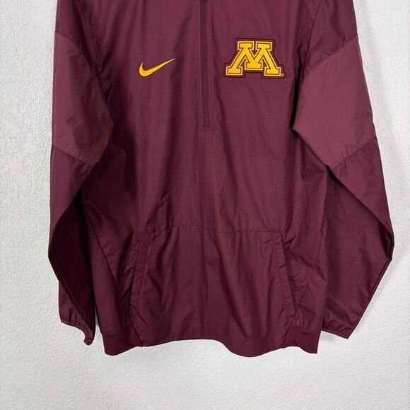 Nike Dri-Fit Minnesota Gophers Maroon Half Zip Pullover Windbreaker Jacket Men's - Picture 4 of 6